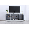 Elegant Decor 60 In. Mirrored Tv Stand In Antique Silver MF601S